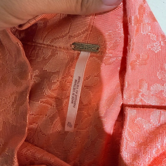 Free People Orange Floral Blouse - Picture 5 of 7